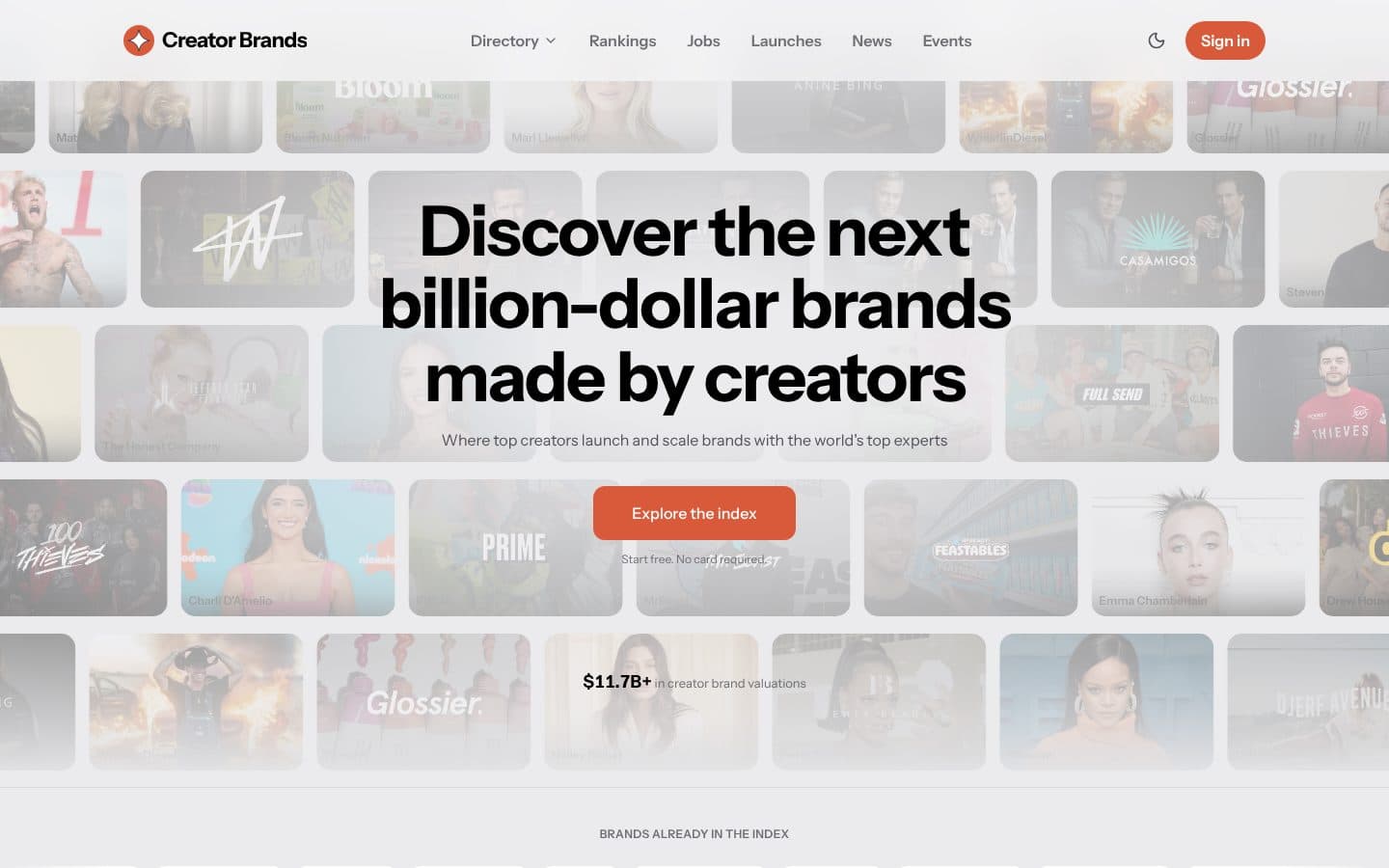 CreatorBrands homepage